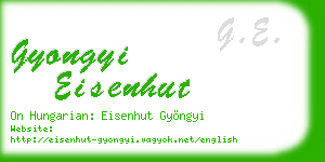 gyongyi eisenhut business card