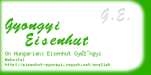 gyongyi eisenhut business card